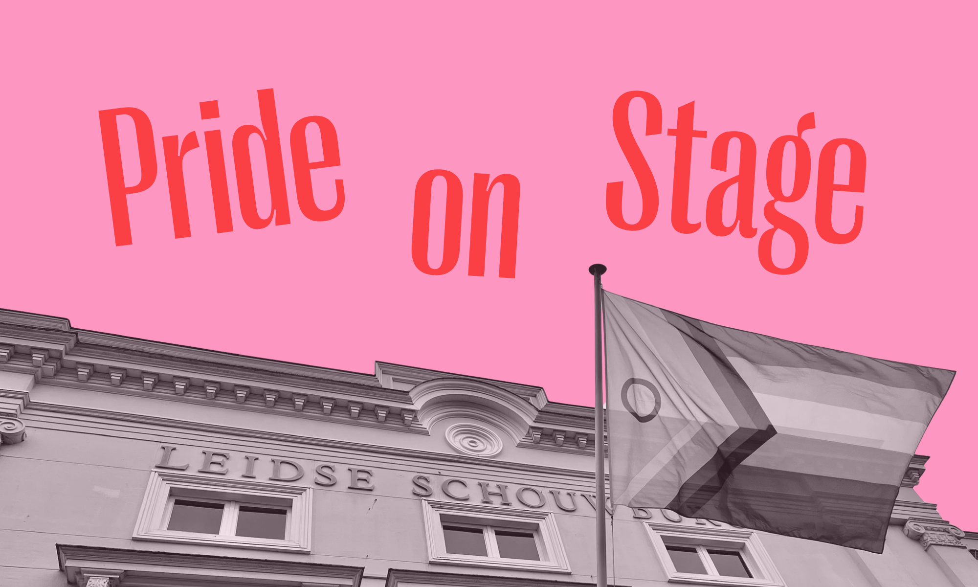 Pride vlag aan schouwburg